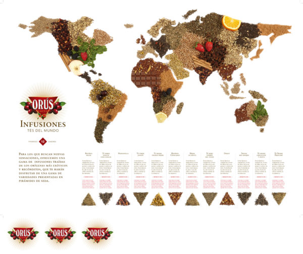 Mapa de Cafés Orús - Tés del mundo